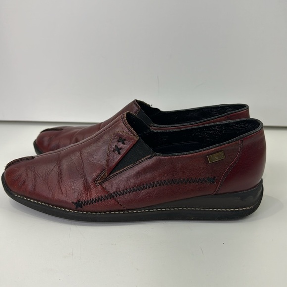 rieker red leather Women's loafer shoes - Picture 5 of 11